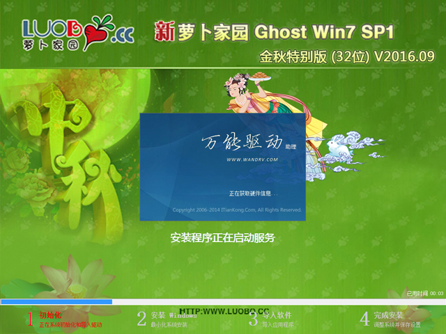 新萝卜家园ghostwin7sp1
