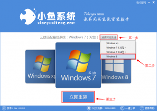 电脑怎样使用小鱼重装系统win7