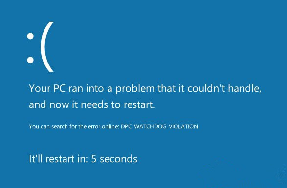 系统蓝屏提示错误代码0x00000133