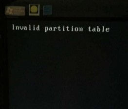 易捷重装系统后开机显示 invalid partition table怎么办