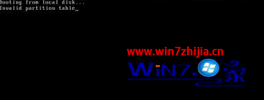 重装win7旗舰版系统后启动时提示invalid partition table的解决方法 三联