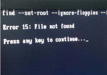 u帮忙u盘装系统出现“error 15:file not found”怎么办