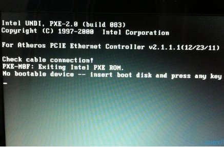 老毛桃u盘装系统出现no bootable device怎么解决