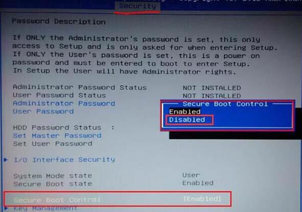u深度u盘装系统时Launch CSM无法更改的解决办法