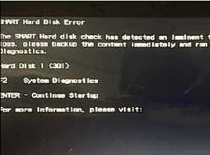 云骑士u盘装系统win7开机提示hard disk1(301)错误怎么办