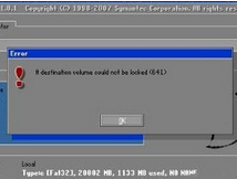 u深度u盘装win7系统时出现a destination volum错误怎么办