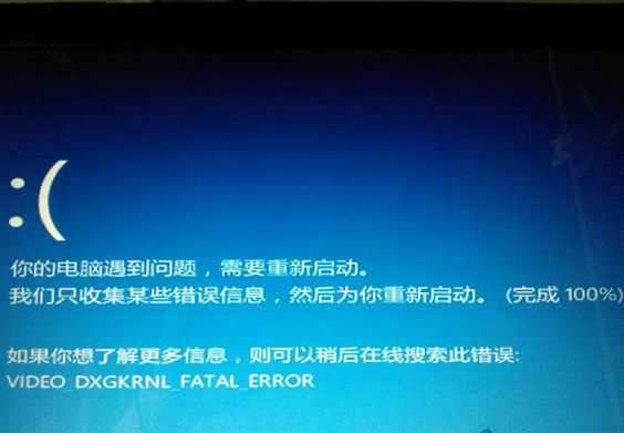 深度u盘装系统win8.1出现蓝屏video dxgkrnl fatal error怎么办