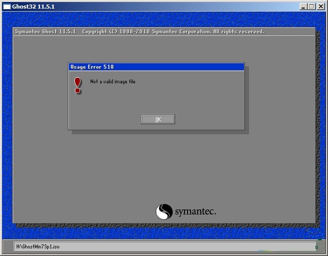 u盘装系统出现错误518