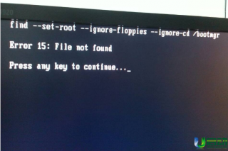 u盘装系统提示error 15：file not found怎么处理
