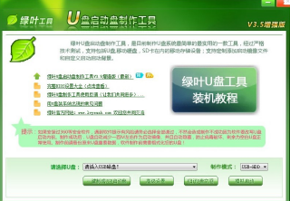 【U盘装系统】绿叶u盘启动盘制作工具v3.3中文免费版