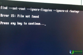 u启动u盘装系统提示error 15：file not found怎么解决