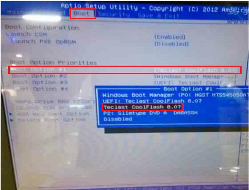 华硕A550C笔记本设置u盘启动(2)
