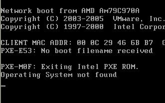operating system not found