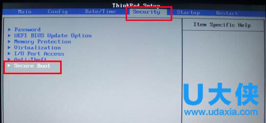thinkpad e335笔记本BIOS设置u盘启动