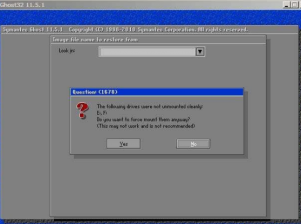 大白菜u盘装系统ghost恢复时提示错误Question:1678的应对方法
