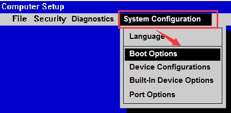 惠普电脑BIOS设置u盘启动