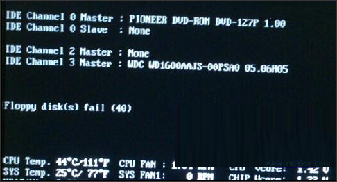 floppy disk fail 40