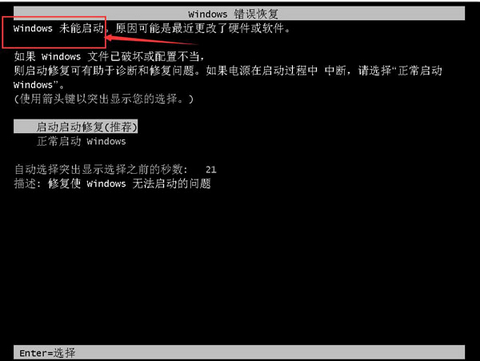 windows未能启动