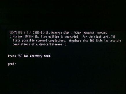 老毛桃u盘装系统后开机提示oem7grub错误怎么办