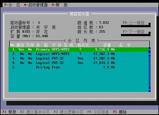 硬盘分区工具SFDISK(4)